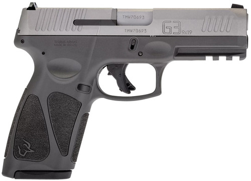 Taurus 1-G3B949G G3  9mm Luger Caliber with 4 Barrel 15+1 or 17+1 Capacity Gray Finish Picatinny Rail Frame Serrated Matte Stainless Steel Slide & Polymer Grip Includes 2 Mags