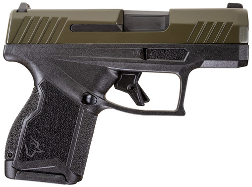 Taurus 1-GX4M93B GX4 Micro-Compact 9mm Luger Caliber with 3.06 Barrel 11+1 Capacity Black Finish Frame Serrated Mil-Spec Green Cerakote Steel Slide & Interchangeable Backstrap Grip Includes 2 Mags