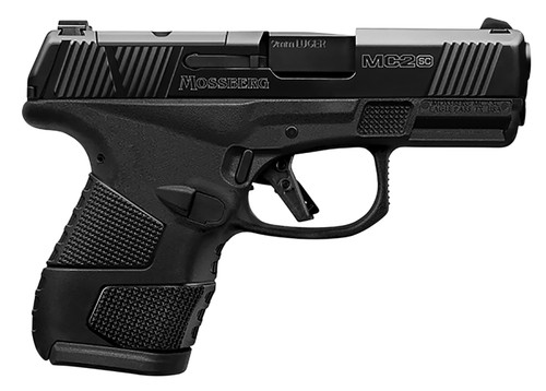 Mossberg 89045 MC2sc Sub-Compact 9mm Luger 3.40 10+1 Matte Black DLC Stainless Steel with Optics Cut Aggressive Textured Black Polymer Grip with Cross-Bolt Safety