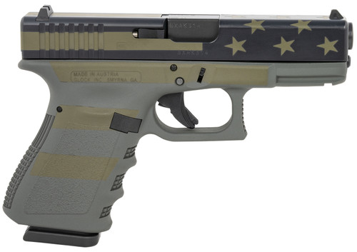 Glock PI2350204OP G23 Gen3 Compact 40 S&W  4.02 Barrel 13+1  Operator Flag Cerakote Frame & Slide Safe Action Trigger