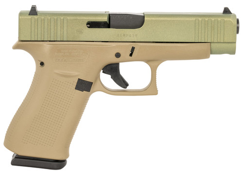 Glock PA4850204CTAG G48  9mm Luger 10+1 4.17 GMB Barrel Agoge Green Serrated Slide/Coyote Tan Cerakote Polymer Frame w/Beavertail Right Hand