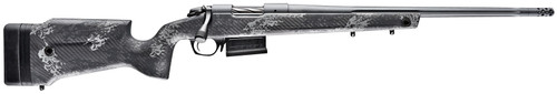 Bergara Rifles B14LM751 B-14 Crest 300 Win Mag 3+1 22 Fluted/Threaded Sniper Gray Cerakote Barrel/Rec Monte Carlo Carbon Fiber Stock with Black & Gray Splatter Omni Muzzle Brake