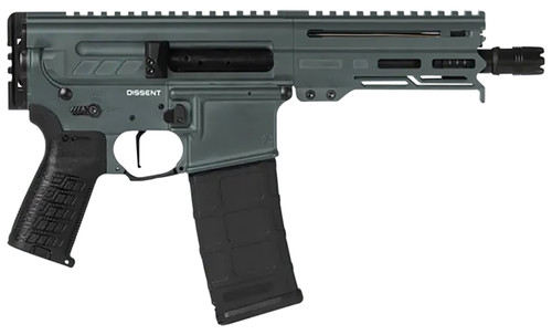 CMMG 55A938FCG Dissent  5.56x45mm NATO 30+1 6.50 Charcoal Green Cerakote Rec OEM Grip Picatinny Buffer Adapter Zeroed Drop-In Single Stage Trigger