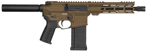 CMMG PE54A8879MB Banshee MK4 5.7x28mm 40+1 8 Midnight Bronze Rec Buffer Tube (No Brace) EML7 M-LOK Handgaurd Polymer Grip Zeroed Linear Compensator