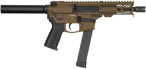 CMMG PE99A17BEMB Banshee MKGS 9mm Luger 33+1 5 Midnight Bronze Rec Buffer Tube (No Brace) EML4 M-LOK Handguard Zeroed Linear Comp (Glock Mag Compatible)