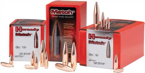 HORNADY BULLETS 6.5MM .264 123GR BTHP MATCH 100CT 25BX/CS