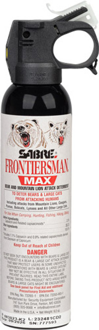 SABRE FRONTIERSMAN MAX BEAR & MOUNTIAN LION SPRAY 9.2OZ
