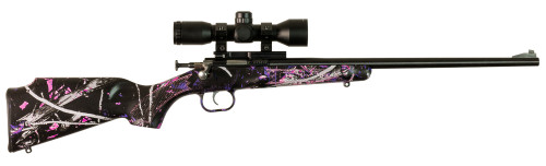 CRICKETT 22LR BL/MG SCOPE PKGMUDDY GIRL CAMO | CASEEZ LoaderDesigner Case IncludedScope and Base Included