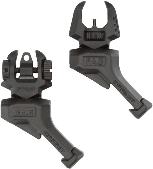 FAB FXFRBSOSB FRONT&REAR OFFSET FLIP-UP SIGHTS BLK