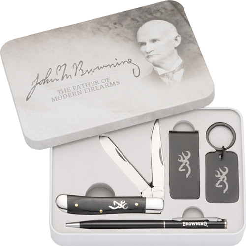 BROWNING KNIFE 2024 JOHN M. BROWNING COMBO W/GIFT TIN*