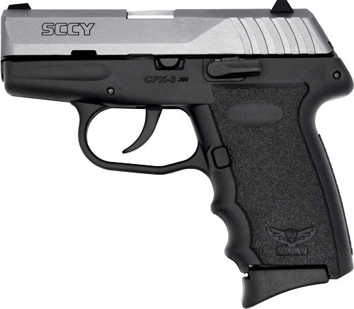 SCCY CPX3-CB PISTOL DAO .380 10RD STAINLESS/BLK W/O SAFETY