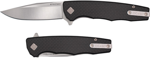 OCASO KNIVES STRATEGY 3.5 FLD CARBON FIBER/G-10 SATIN D2