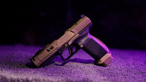 SALE PRICE TODAy ONLY NEW Canik HG7854N TTI Combat Full Size Frame 9mm Luger 18+1 4.60" Black Nitride Fluted/Ported Barrel, Burnt Bronze Cerakote Optic Cut/Serrated Steel Slide, Black Polymer Frame w/Picatinny Rail