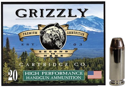 Grizzly 10mm Ammo 180gr Jacketed Hollow Point Ammunition - 20 Rounds