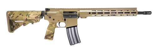 Bushmaster 0010028H235 ORCII Pro 5.56 NATO 30+1 16" Salt Bath Nitride Threaded Barrel Coyote Brown Cerakote Picatinny Rail Aluminum Receiver BFI M4 Carbine MultiCam Synthetic Stock Multicam B5 P-Grip 22 Grip