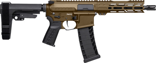 CMMG 94A860F-MB Banshee MK4 9mm Luger 30+1 8" Satin Black Cerakote Medium Taper Threaded Barrel EML 7" M-LOK Handguard Midnight Bronze Cerakote Aluminum Picatinny Rail Receiver Black Polymer 6 Position Rip Brace CMMG Zeroed Grip