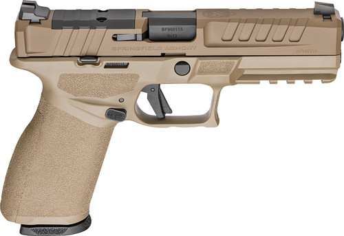 Springfield Armory EC9459FUGU25 Echelon Gear Up 25 Pkg 9mm Luger 20+1 4.50" Black Melonite Steel Barrel Flat Dark Earth Cerakote Optic Ready/Serrated Steel Slide & Polymer Frame With Picatinny Rail Crimson Trace CTS-1500 Red Dot 5 Mags & Bag