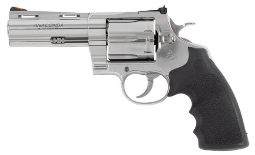 Colt Mfg ANACONDASP4RTS45C Anaconda 45 Colt (Long Colt) 6rd Shot 4.25" Stainless Vent Rib Barrel Cylinder & Frame Black Grip