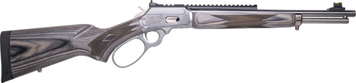 Cnc Firearms CNCMAR357 Marlin 1894 Mountain Lion 357 Mag 16" Polished Threaded Barrel Stainless Steel Barrel Polished Engraved With Mountain Lion Stainless Steel Receiver With Picatinny Rail Receiver Gray Fixed Laminate Stock