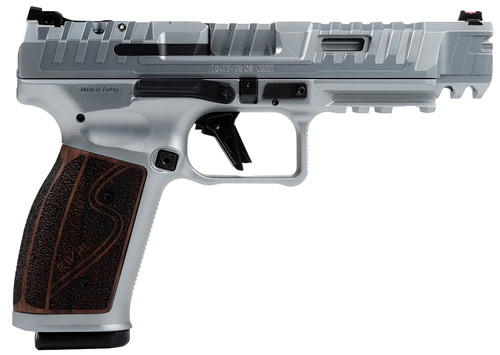 Canik HG7010CR-N SFx Rival-S Full Size Frame 9mm Luger 18+1 5" Stainless Steel Barrel Matte Stainless Steel Optic Ready/Ported/Serrated Slide Matte Stainless Steel Frame With Picatinny Rail Rosewood Grip