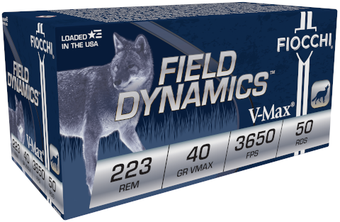 Fiocchi 223 Rem Ammo 40gr V-Max Ammunition - 50 Rounds