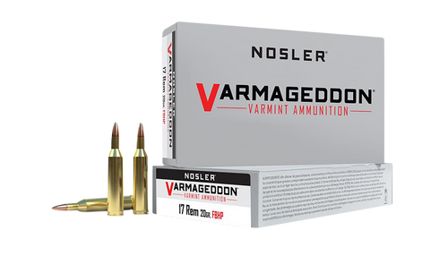 Nosler .17 Remington Ammo 20gr FBHP Ammunition - 20 Rounds