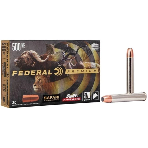 Federal Safari Swift A-Frame 500 Nitro Express 570gr Swift A-Frame Ammo - 20 Rounds