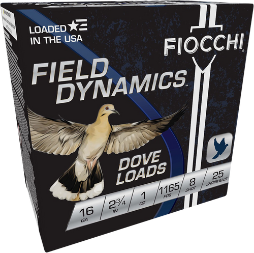 Fiocchi 16 Gauge Shotgun Ammunition 16GT8 2.75" #8 - 25 Shells