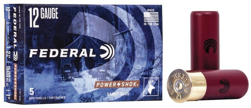 Federal 12 Gauge Ammo 1 oz Sabot Slug Ammunition - 5 Rounds