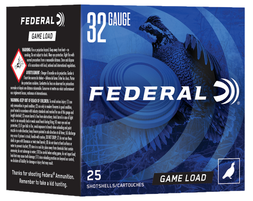 Federal 32 Gauge Ammo 1/2 oz #8 Shot Ammunition - 25 Rounds