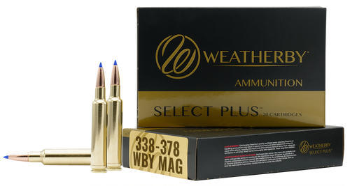 Weatherby 338-378 Weatherby Ammo 225gr Barnes Tipped TSX Lead Free Ammunition - 20 Rounds