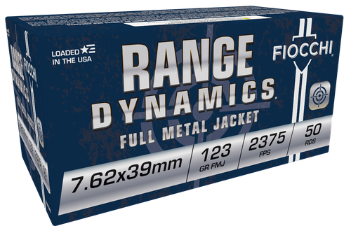 Fiocchi 7.62x39mm Ammo 123gr FMJ Ammunition - 50 Rounds