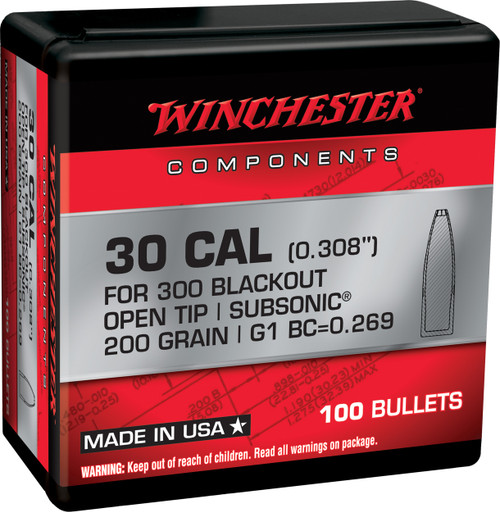 Winchester .300 Blackout Ammo 200gr OT Ammunition - 100 Rounds