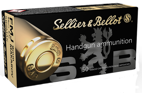 Sellier & Bellot 9mm Makarov Ammo 95gr FMJ Ammunition - 50 Rounds
