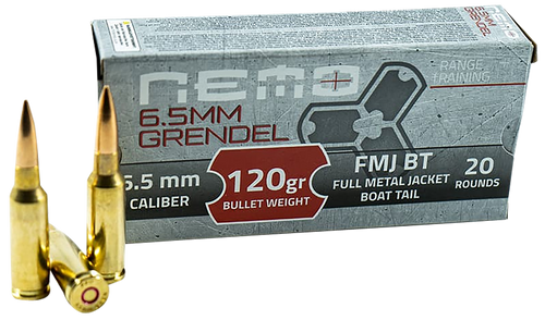 Nemo Arms 6.5 Grendel Ammo 120gr FMJ Boat Tail Ammunition - 20 Rounds