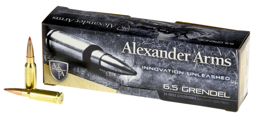 Alexander Arms 6.5 Grendel Ammo 129gr Hornady SST Ballistic Tip Ammunition - 20 Rounds