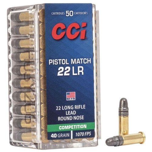 CCI .22 Long Rifle Ammo 40gr LRN Ammunition - 50 Rounds