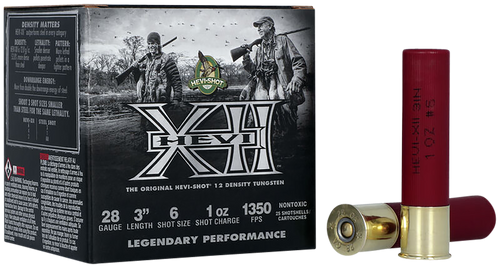 Hevi-Shot 28 Gauge Ammo 1 oz #6 Tungsten Ammunition - 25 Rounds