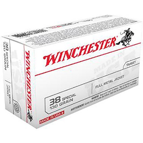 Winchester .38 Special Ammo 130gr FMJ Ammunition - 50 Rounds
