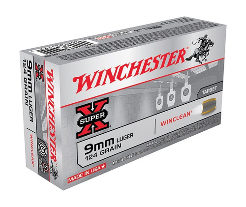 Winchester 9mm Ammo 124gr BEB Ammunition - 50 Rounds