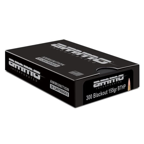 Ammo Inc 300 AAC Blackout Ammo 155gr BTHP Ammunition - 20 Rounds