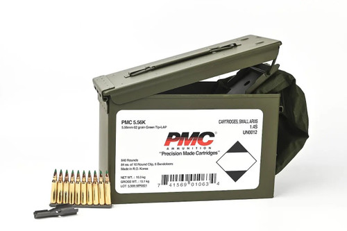 PMC 5.56x45mm NATO Ammo 62gr LAP Ammunition - 20 Rounds