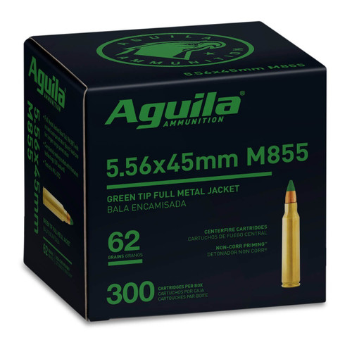 Aguila 5.56 NATO Ammo 62gr FMJ Ammunition - 300 Rounds