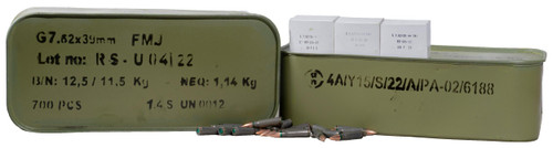 Century Arms 7.62x39 Ammo 123gr FMJ Ammunition - 20 Rounds