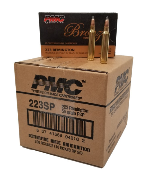 PMC .223 Rem Ammo 55gr SP Ammunition - 20 Rounds