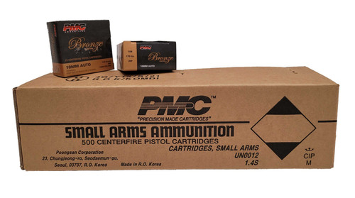 PMC 10mm Auto Ammo 170gr JHP Ammunition - 500 Rounds