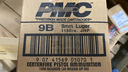 PMC 9mm Ammo 115gr JHP Ammunition - 1000 Rounds