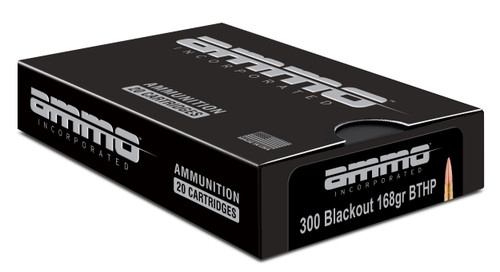 Ammo Inc 300 AAC Blackout Ammo 168gr BTHP Ammunition - 20 Rounds