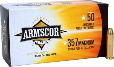 Armscor .357 Magnum Ammo 158gr FMJ Ammunition - 50 Rounds
