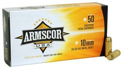 Armscor 10mm Ammo 180gr FMJ Ammunition - 50 Rounds